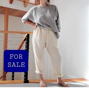 April Meets October August Pants in Eggnog, L/XL